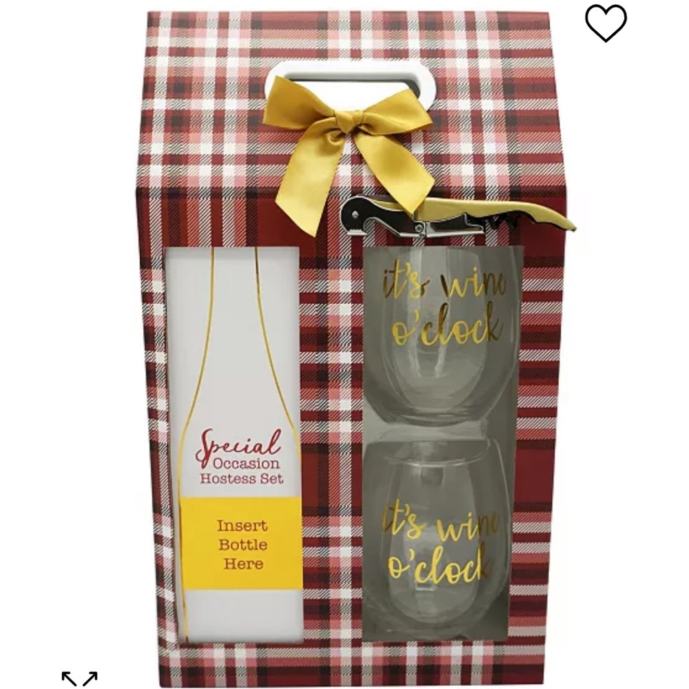NWT TMD HOLDINGS Stemless Wine Hostess Set, 3 Piece
